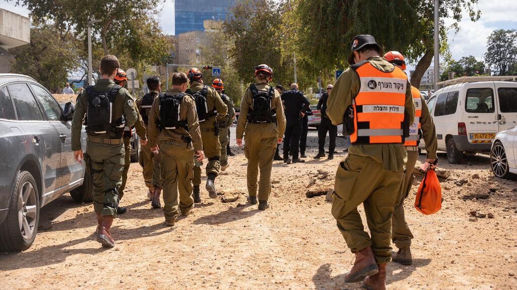 The scene in central Israel (Photo: IDF) זירות הנפילה