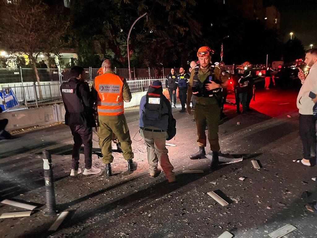 זירת הנפילה בראשון לציון (צילום: עיריית ראשון לציון) זירת הנפילה בראשון לציון