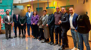 הגולים האיראנים עם השגריר פרושאור בברלין