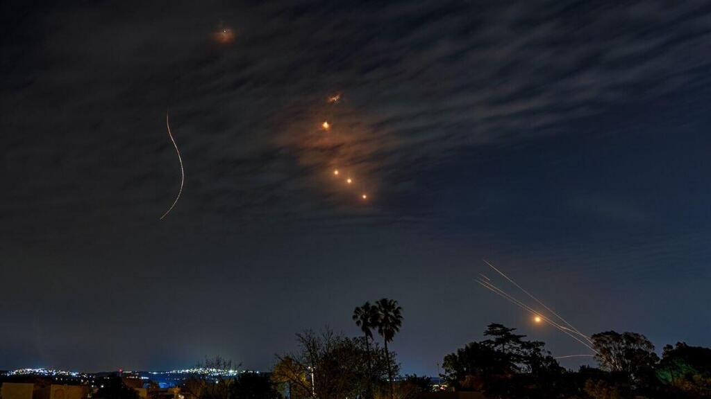 The interceptions yesterday in the western Galilee (Photo: Amir Yarchi) יירוטים בגליל המערבי