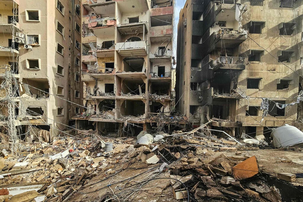 חארת חריכ דאחייה ביירות לבנון הריסות אחרי תקיפות צה"ל