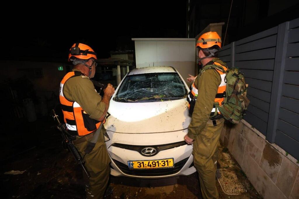 צילום: אלעד גרשגורן זירת הפגיעה בנהריה