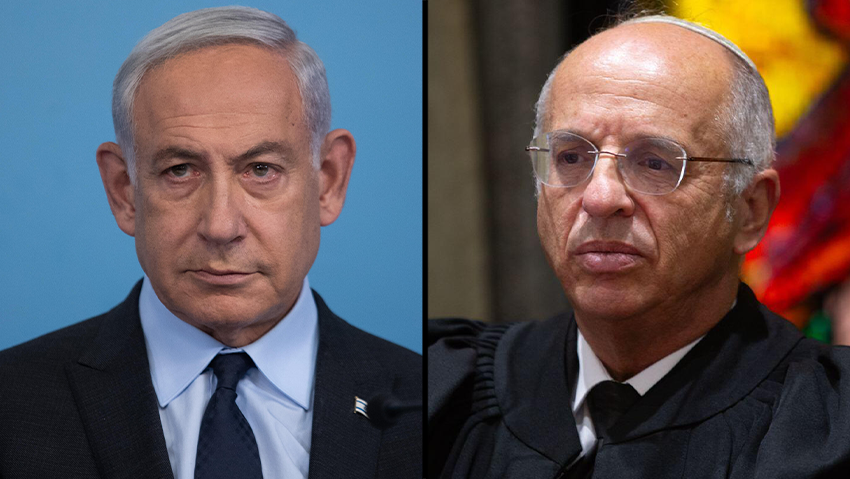 השופט סולברג ורה"מ נתניהו. עימות סביב מינוי, באמצע מלחמה (צילום: אלכס קולומויסקי) חצי חצאים בנימין נתניהו נעם סולברג