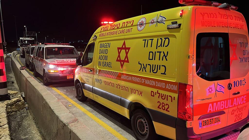 זירת תאונת הדרכים בכביש 60