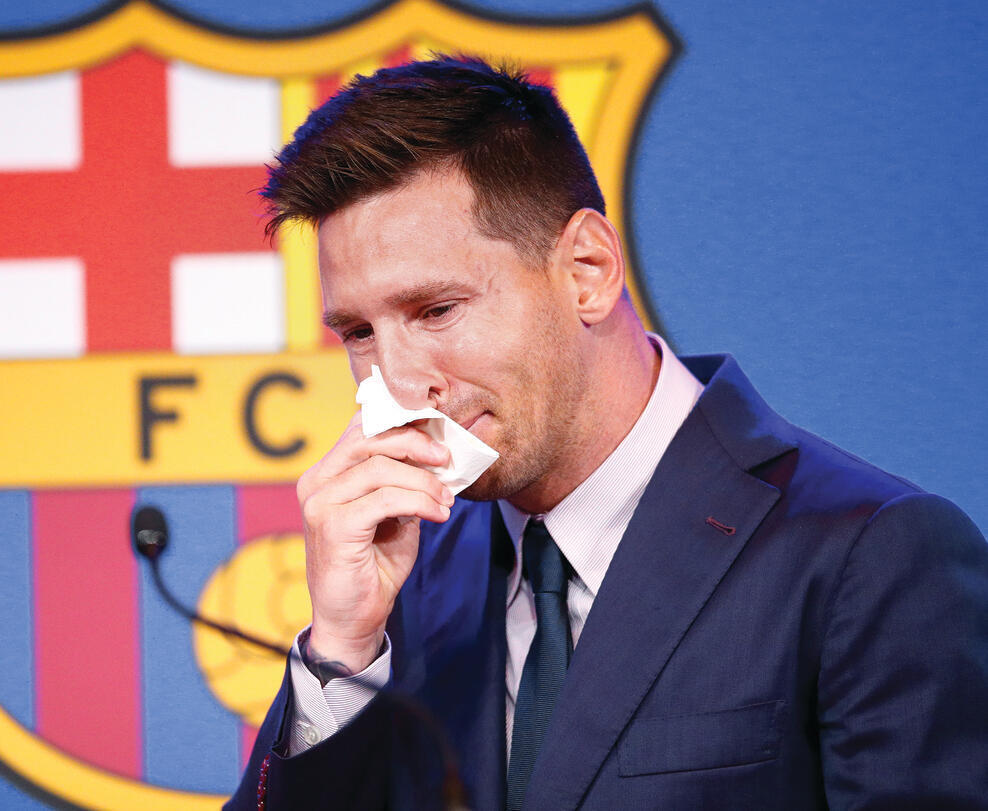 לאו מסי. ברצלונה לא נלחמה שיישאר (Eric Alonso, Getty Images) לאו מסי. ברצלונה לא נלחמה שיישאר