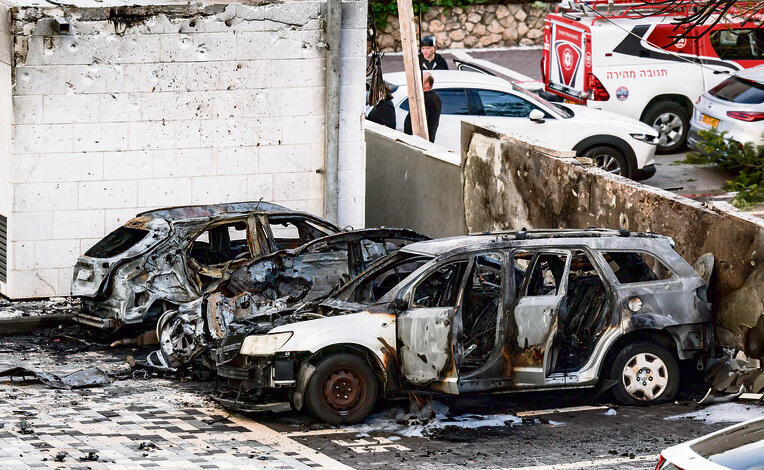 זירת הפגיעה בנהריה