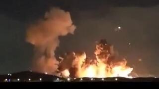 תקיפה אמריקנית במחסן תחמושת גדול באיספהאן איראן