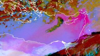 צילום לווין של ענן האובך