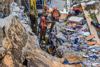 עבודות החילוץ בזירה הקשה בחיפה