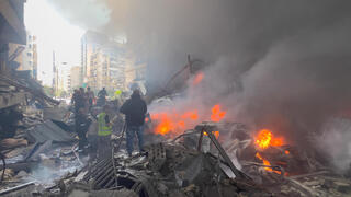 ביירות לבנון עשן תקיפות צה