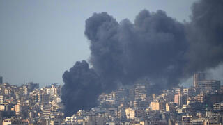 ביירות לבנון עשן תקיפות צה"ל