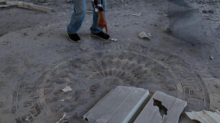 זירת הנפילה באתר הארכאולוגי בנהריה