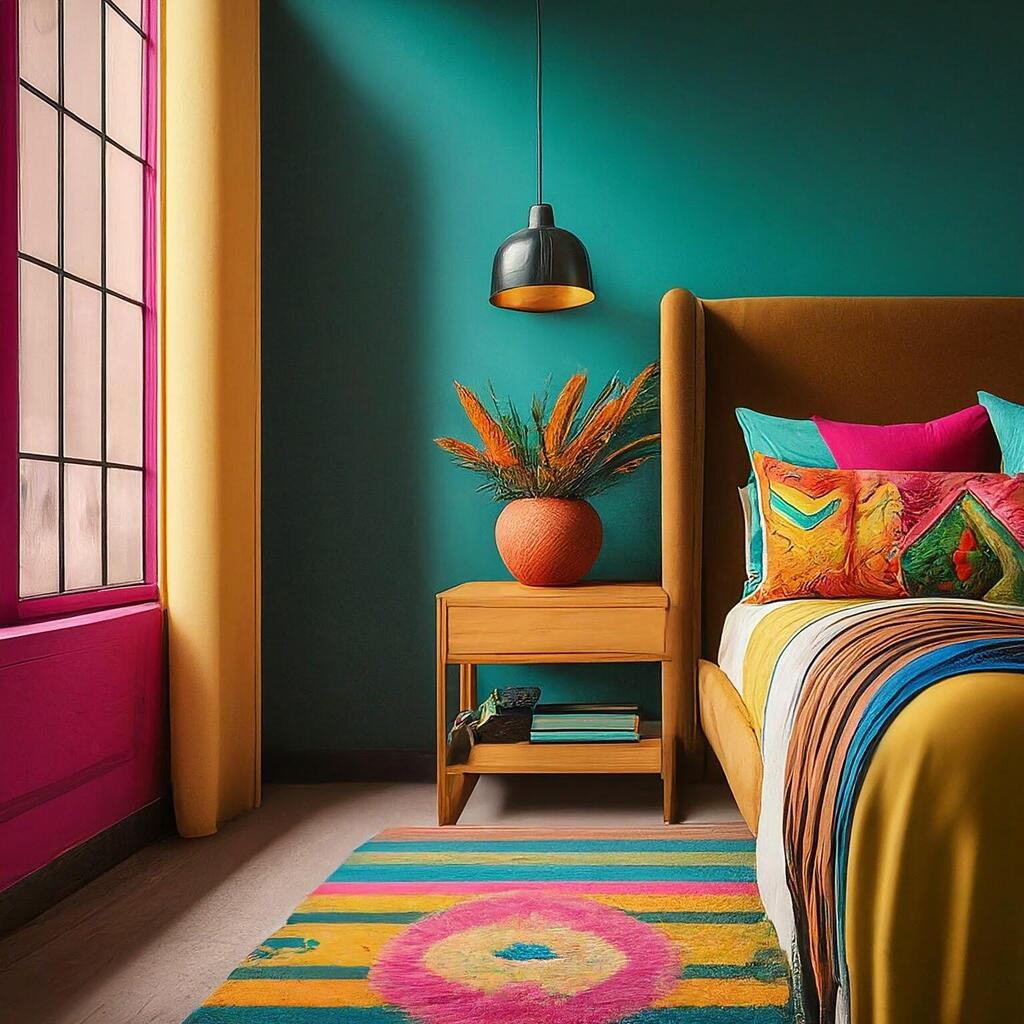 פוגע ברוגע. חדר שינה צבעוני (צילום: shutterstock) חשר שינה צבעוני