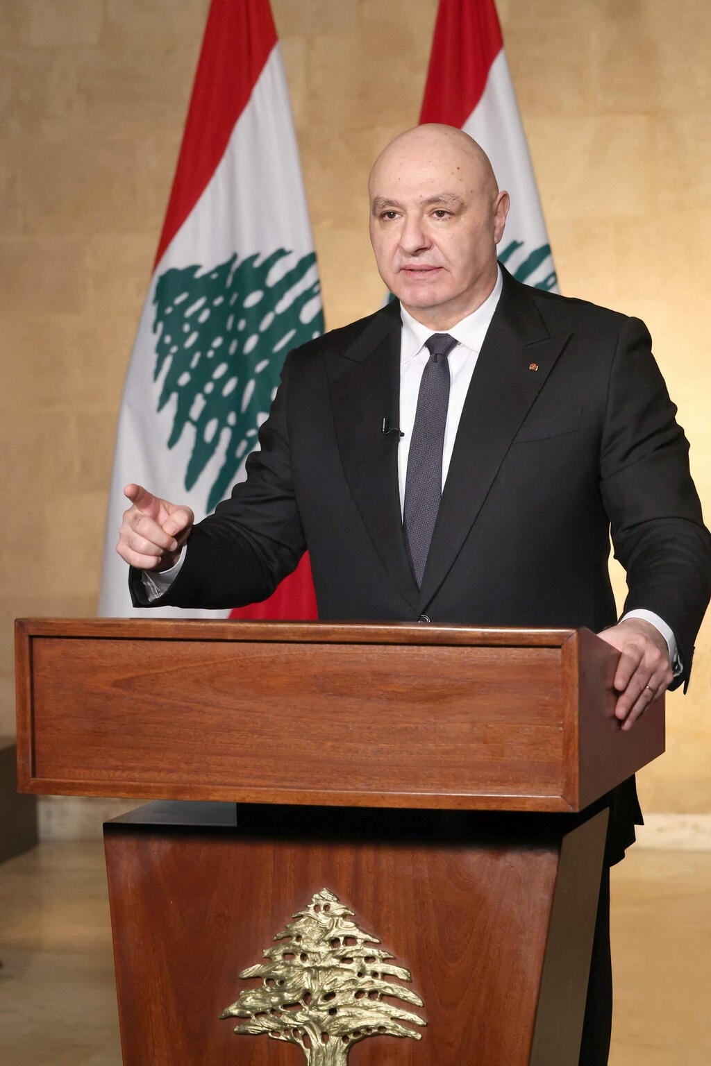 נשיא לבנון ג'וזף עאון (צילום: AFP PHOTO / LEBANESE PRESIDENCY) נשיא לבנון ג'וזף עאון