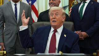 נשיא ארה"ב דונלד טראמפ בבית הלבן