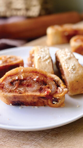 מגולגלות פיצה טבעוניות