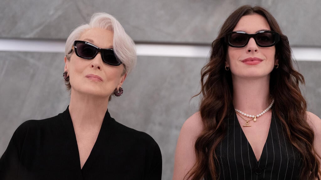 Streep and Hathaway in 'The Devil Wears Prada 2' (Photo: Courtesy of Forum Film)) סטריפ והאת'וויי ב"השטן לובשת פראדה 2"