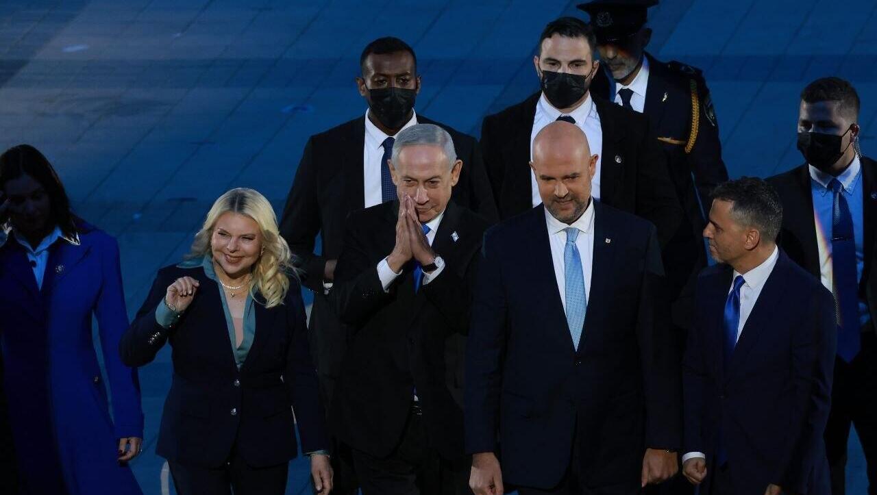בנימין ושרה נתניהו, מירי רגב ואמיר אוחנה בטקס הדלקת המשואות | יום העצמאות ה-78 למדינת ישראל