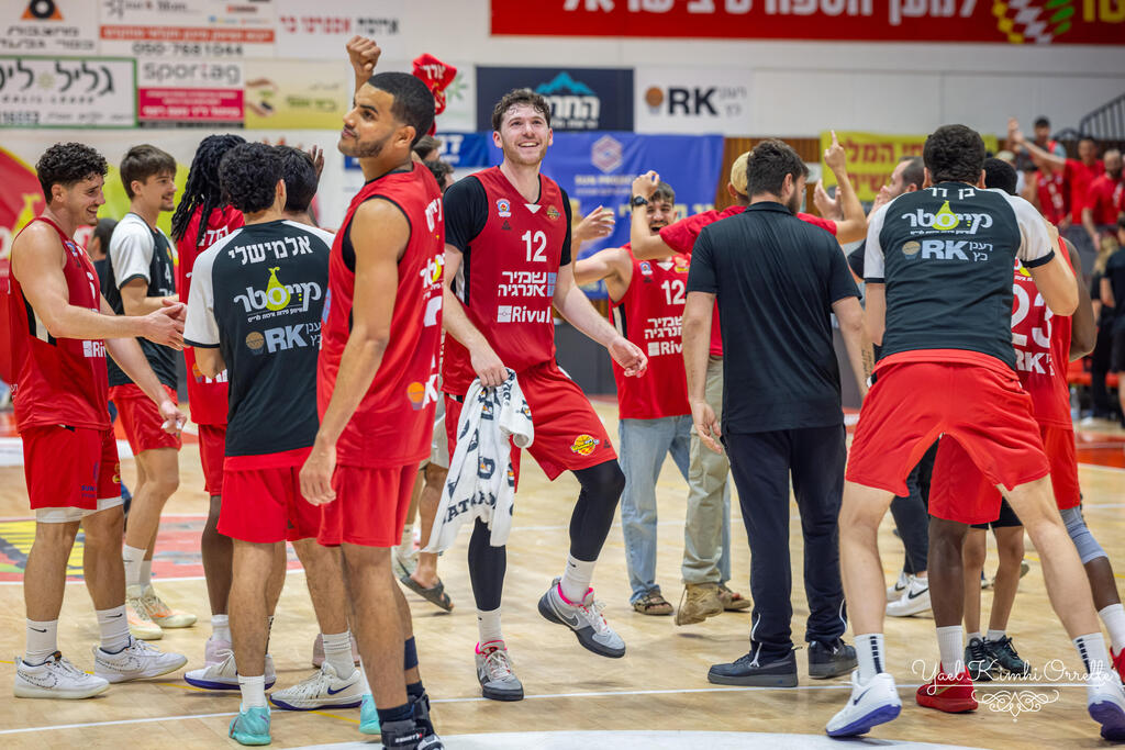 החגיגות בסיום המשחק (צילום: יעל אוראל קמחי, הפועל גליל עליון) הפועל גליל עליון הפועל ת"א