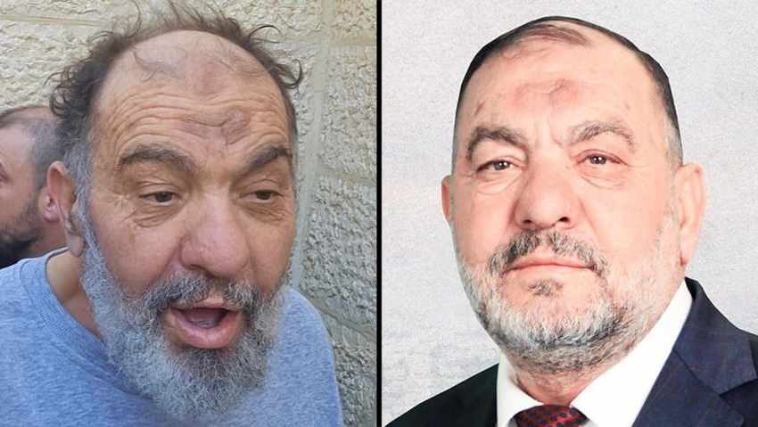 תייסיר אבו סנינה באחת מתמונותיו כראש העיר - והיום אחרי המעצר תייסיר אבו סנינה ראש עיריית חברון שוחרר משמונה חודשי מעצר