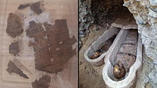 מומיות מצריות והפפירוס שהכיל קטעים מהאיליאדה של הומרוס, אשר התגלו בנקרופוליס של האתר אוקסירינכוס