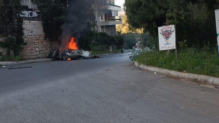 הרכב שהותקף בדרום לבנון, מעבר לליטאני תקיפת רכב בדרום לבנון