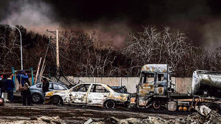 תקיפת מתקן נפט באיראן. בצה"ל רצו להוריד מתקני אנרגיה, אחד אחרי השני | צילום: AFP