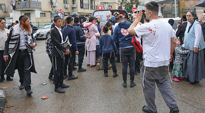 זירת הפגיעה בבני־ברק