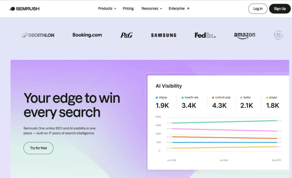  פלטפורמת Semrush משלבת SEO מסורתי עם מדד ה-AI Visibility. היתרון שלכם לנצח בכל חיפוש. 