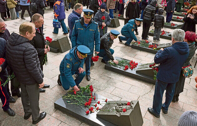 אזכרה לכבאים רוסים שנהרגו באירוע