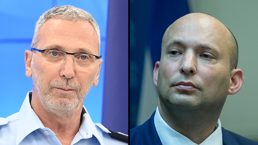 עמי אשד ונפתלי בנט (צילום: יאיר שגיא) פתלי בנט ניצב עמי אשד