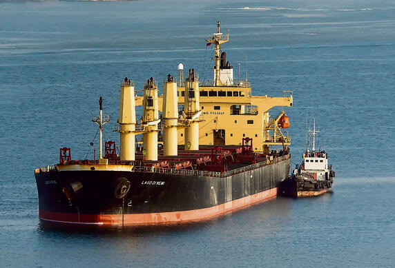 הספינה הרוסית "אבינסק", שנושאת לכאורה את החיטה מהשטחים הכבושים באוקראינה