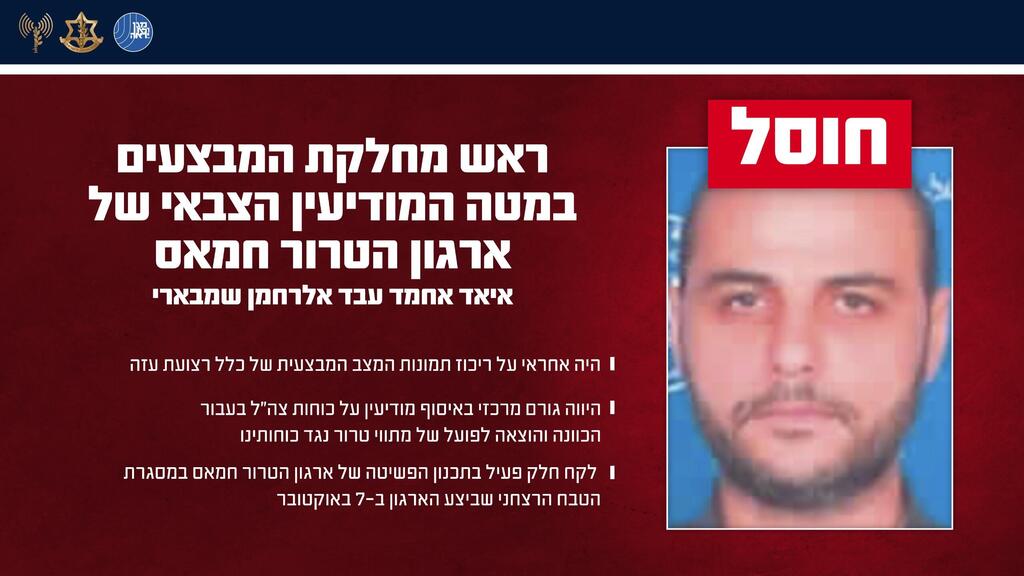 המחבל איאד אחמד עבד אלרחמן שמבארי (צילום: דובר צה"ל) חיסול המחבל איאד אחמד עבד אלרחמן שמבארי