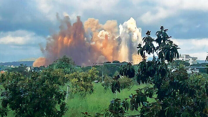 רגע השמדת המנהרה שנחשפה בדרום לבנון, אתמול