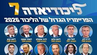 מדגם הפריימריז הגדול בליכודיאדה