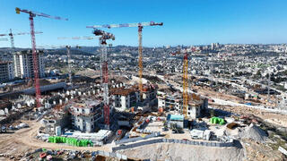 פרויקט אדרת בירושלים בגבעת המטוס בבנייה