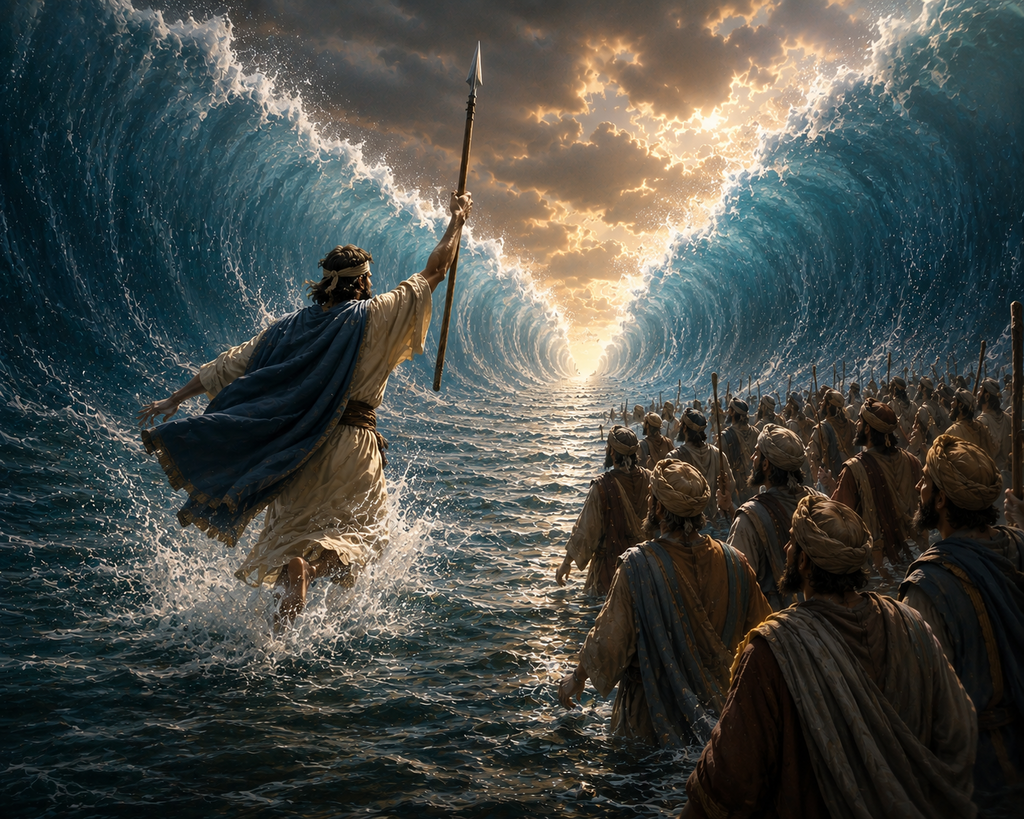 Nachshon Ben Amidav jumps first into the Red Sea 