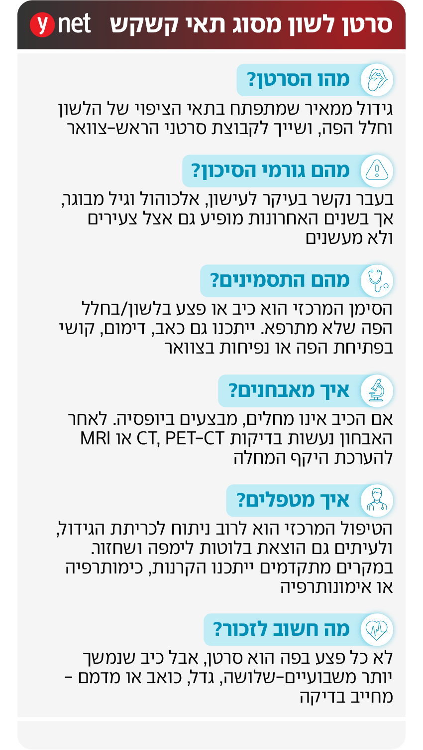 אינפו סרטן לשון מסוג קרצינומה של תאי קשקש אינפו סרטן לשון מסוג קרצינומה של תאי קשקש