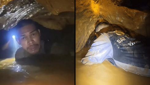 צוללנים במרוץ נגד הזמן לחילוץ ממערה מוצפת בלאוס: 
