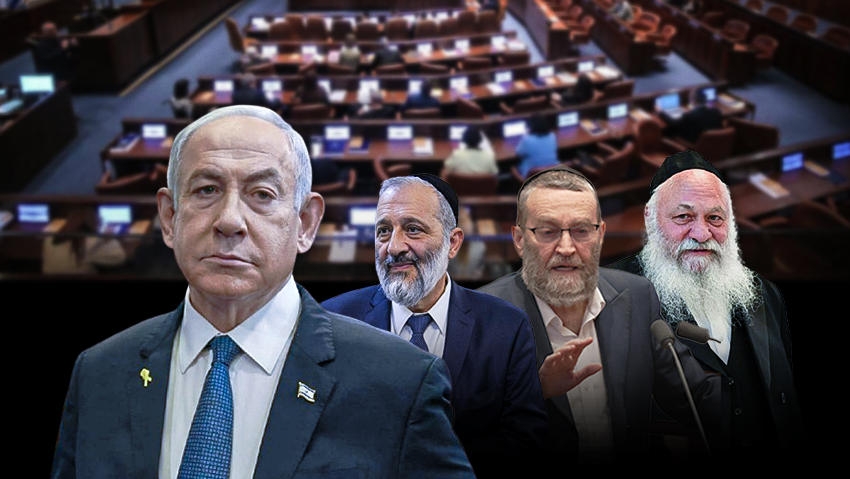 Netanyahu again skips controversial vote as Torah study law passes
