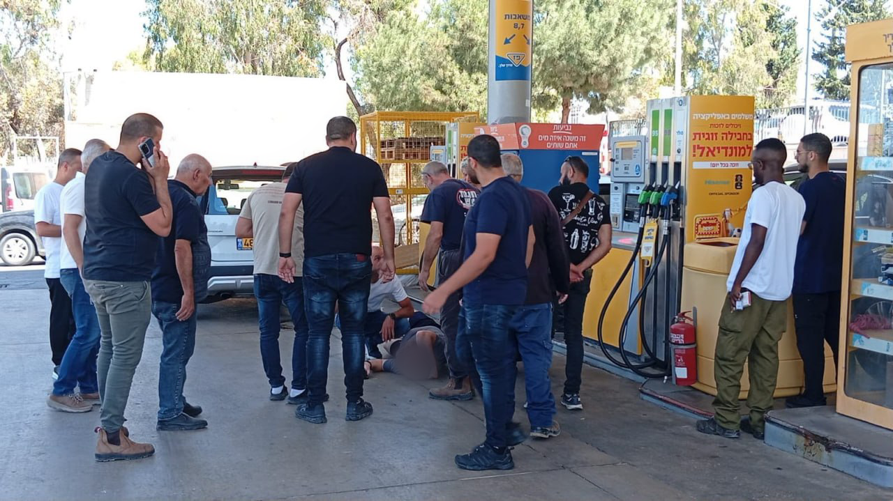הזירה בתחנת הדלק כוכב יאיר