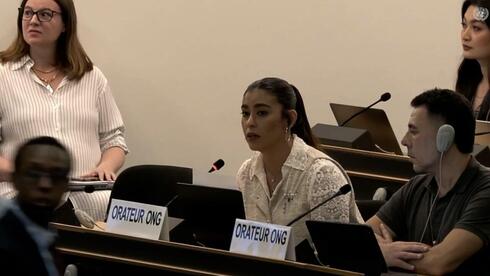‘Please look at me’: ex-hostage confronts UN official over silence on Hamas...