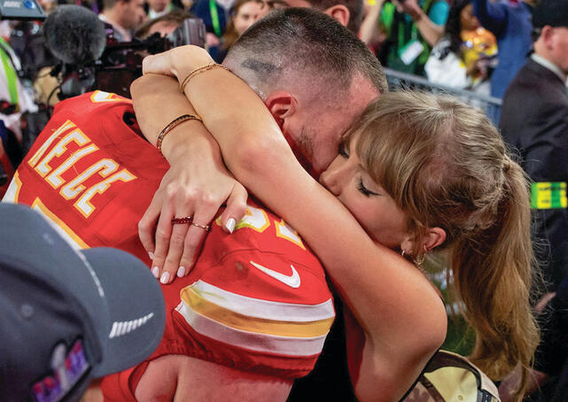 סוויפט וקלסי. זוג נשוי (MARK J. REBILAS/USA TODAY SPORTS, via REUTERS) סוויפט וקלסי. זוג נשוי