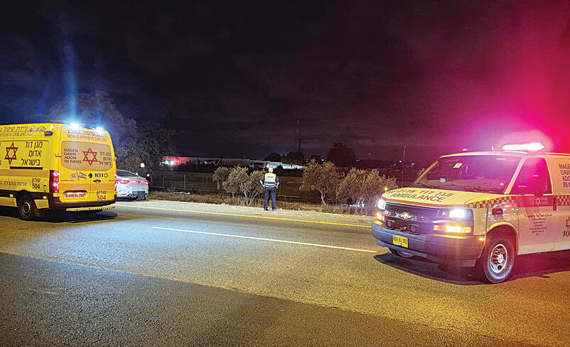 זירת התאונה בכביש 6 (צילום: תיעוד מבצעי מד"א) זירת התאונה בכביש 6