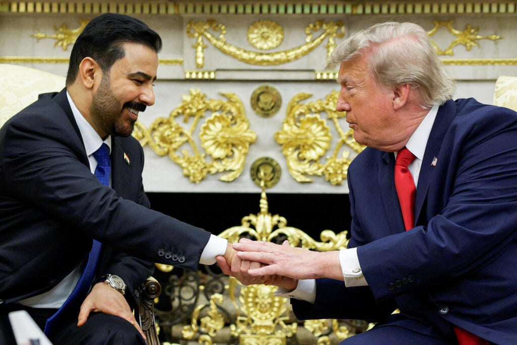 Trump meeting with Iraq’s new prime minister, Ali al-Zaidi (Photo: REUTERS/Evan Vucci) טראמפ וראש ממשלת עיראק החדש עלי א-זיידי