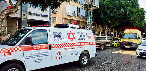 זירת האסון בנתניה (צילום: תיעוד מבצעי מד"א) זירת האסון בנתניה