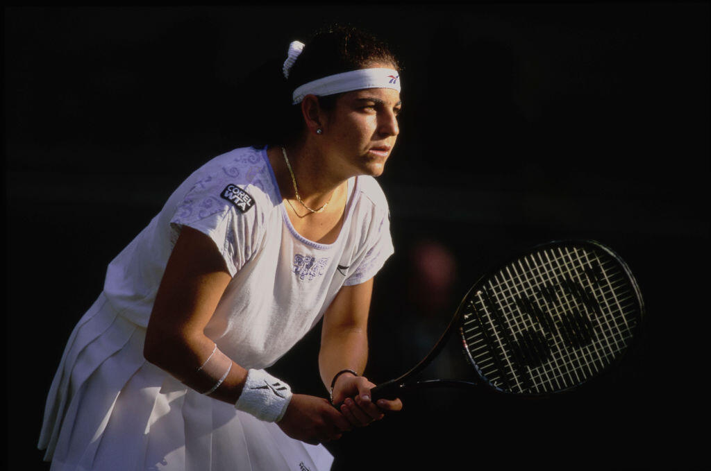 סאנצ'ס ויקאריו על מגרש הטניס (צילום: Gary M. Prior/Allsport/Getty Images) ארנצ'ה סאנצ'ס ויקאריו