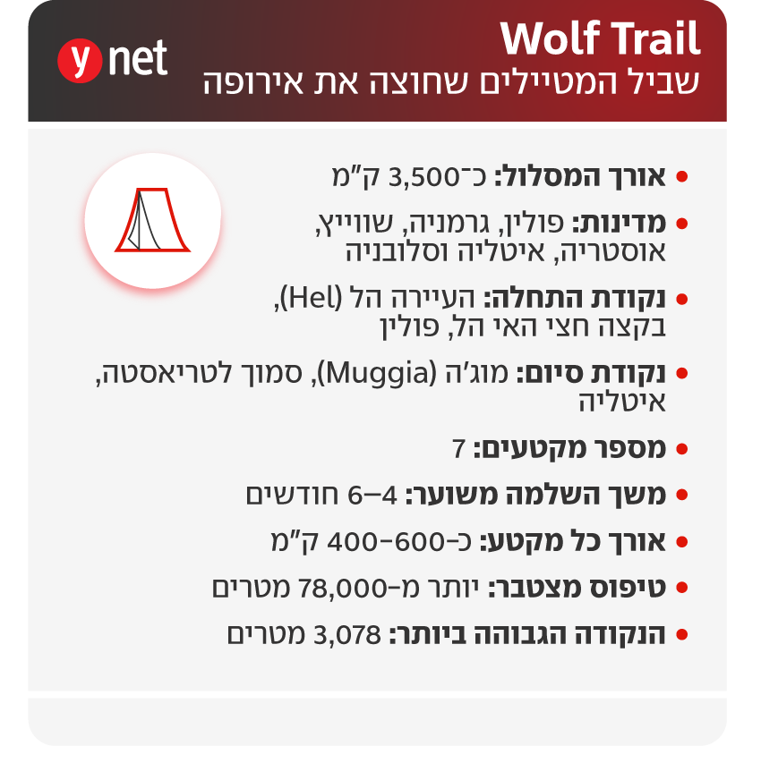 שביל המטיילים שחוצה את אירופה Wolf Trail (ynet) שביל המטיילים שחוצה את אירופה Wolf Trail