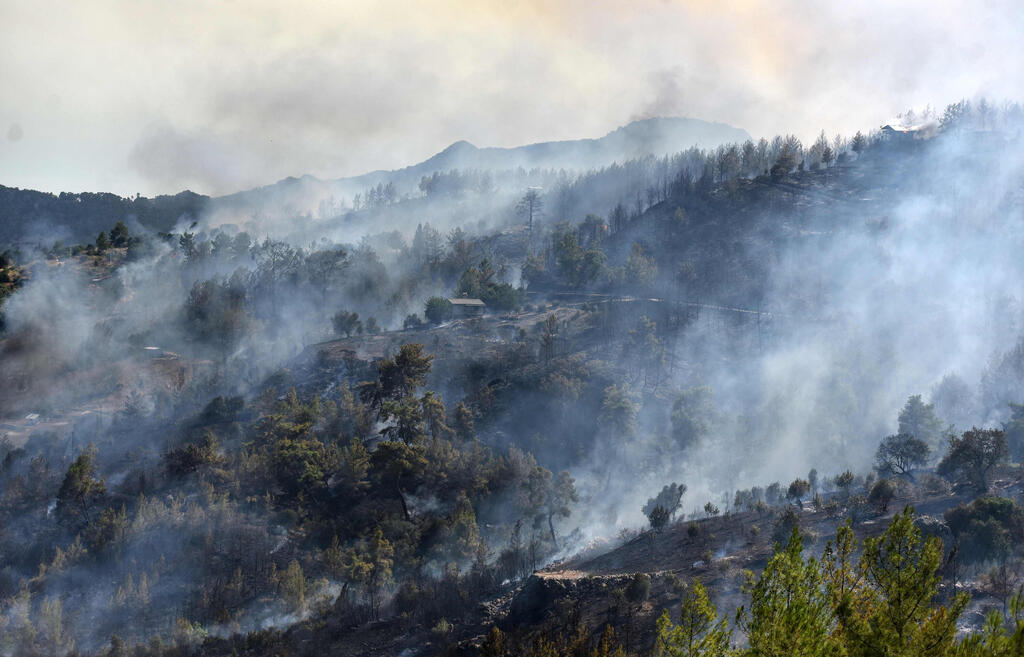 יער שנשרף באנטליה (צילום: AFP PHOTO / DHA (Demiroren News Agency)) שריפה אנטליה טורקיה