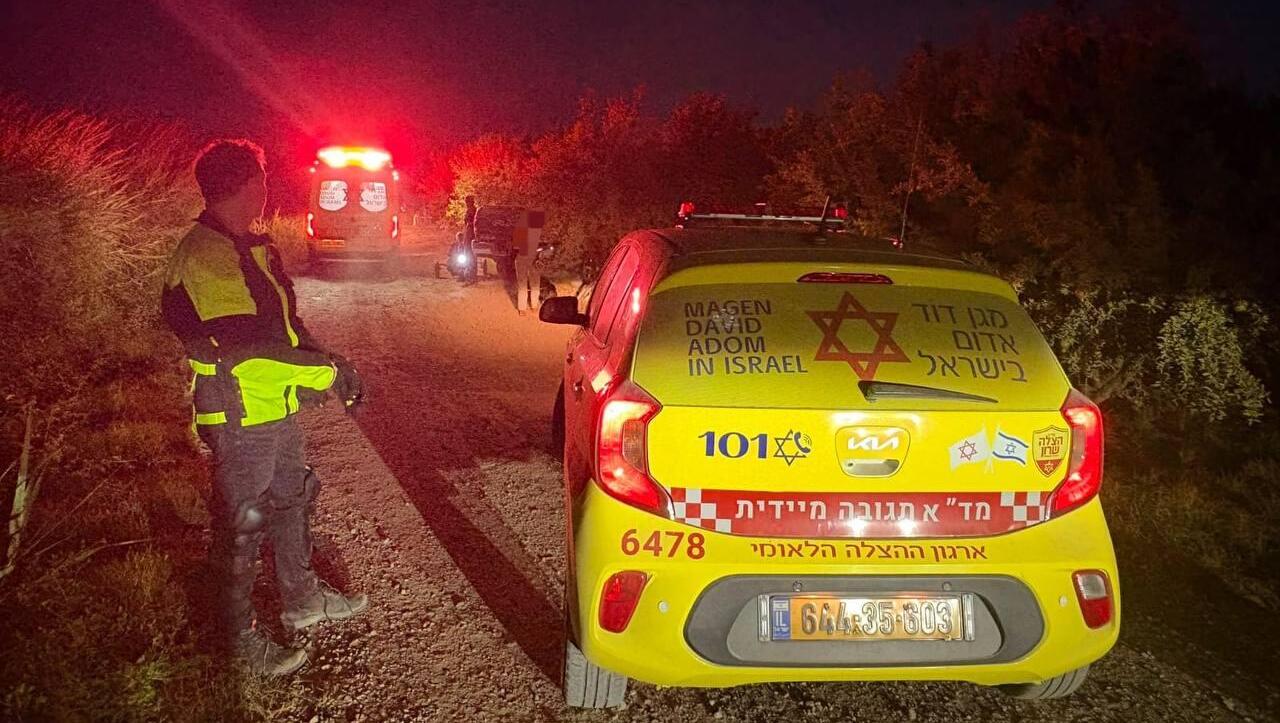 זירת תאונת הדרכים סמוך לגבעת עדה במרחב השרון
